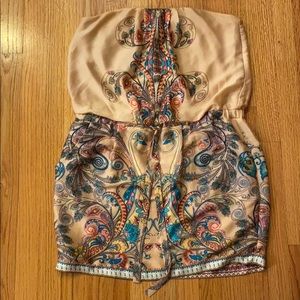 silky strapless dress